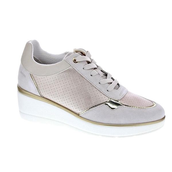 Zapatillas Geox zapatos Mujer modelo Ilde Beige Cordón