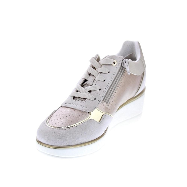 Zapatillas Geox zapatos Mujer modelo Ilde Beige Cordón