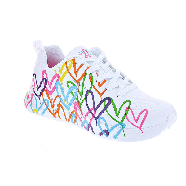 Zapatillas Skechers zapatos Mujer modelo Uno Lite Blanco Cordón