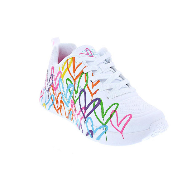 Zapatillas Skechers zapatos Mujer modelo Uno Lite Blanco Cordón