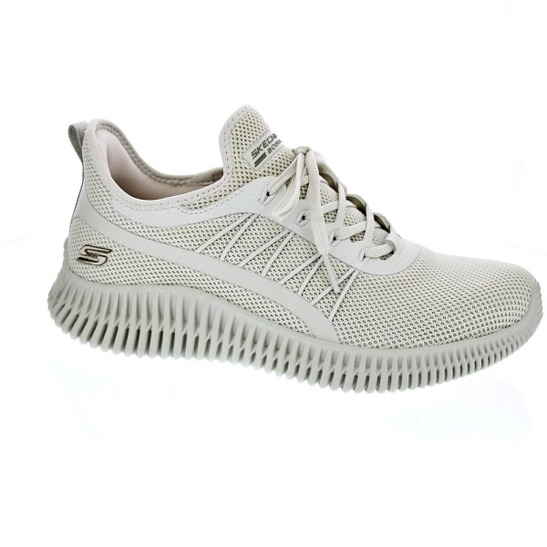 Zapatillas Skechers zapatos Mujer modelo Bobs Geo Beige Cordón