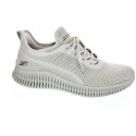 Zapatillas Skechers zapatos Mujer modelo Bobs Geo Beige Cordón