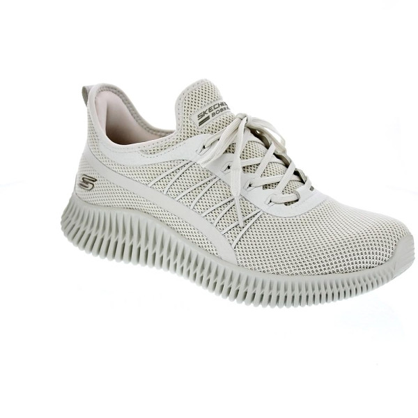 Zapatillas Skechers zapatos Mujer modelo Bobs Geo Beige Cordón