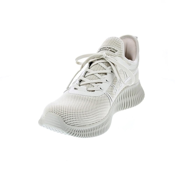 Zapatillas Skechers zapatos Mujer modelo Bobs Geo Beige Cordón