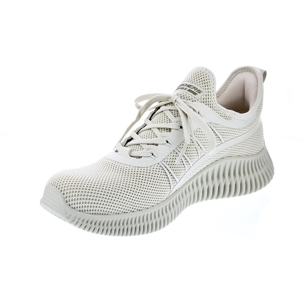 Zapatillas Skechers zapatos Mujer modelo Bobs Geo Beige Cordón