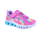 Zapatillas Skechers zapatos Niña modelo Flutter Heart Rosa Velcro
