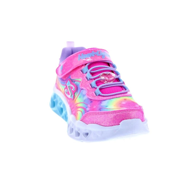 Zapatillas Skechers zapatos Niña modelo Flutter Heart Rosa Velcro