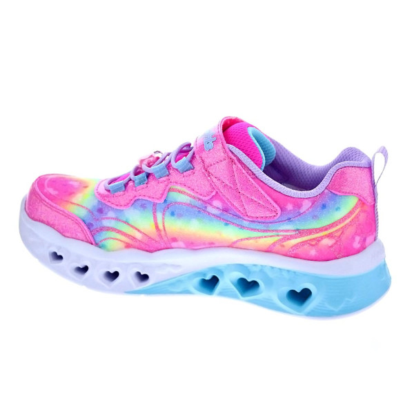 Zapatillas Skechers zapatos Niña modelo Flutter Heart Rosa Velcro