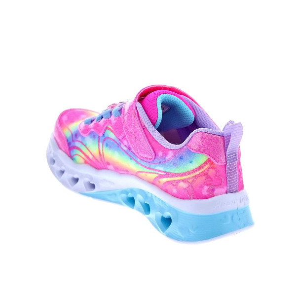 Zapatillas Skechers zapatos Niña modelo Flutter Heart Rosa Velcro