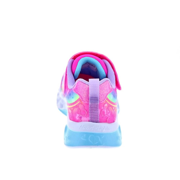 Zapatillas Skechers zapatos Niña modelo Flutter Heart Rosa Velcro