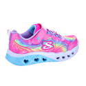 Zapatillas Skechers zapatos Niña modelo Flutter Heart Rosa Velcro
