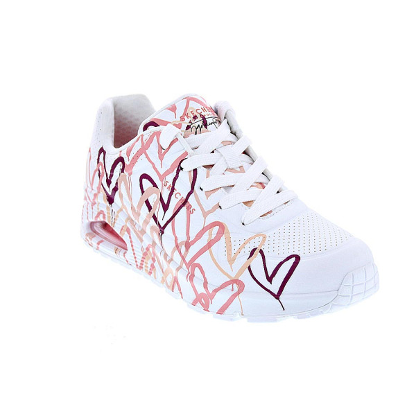 Zapatillas Skechers zapatos Mujer modelo Uno Spread Blanco Cordón