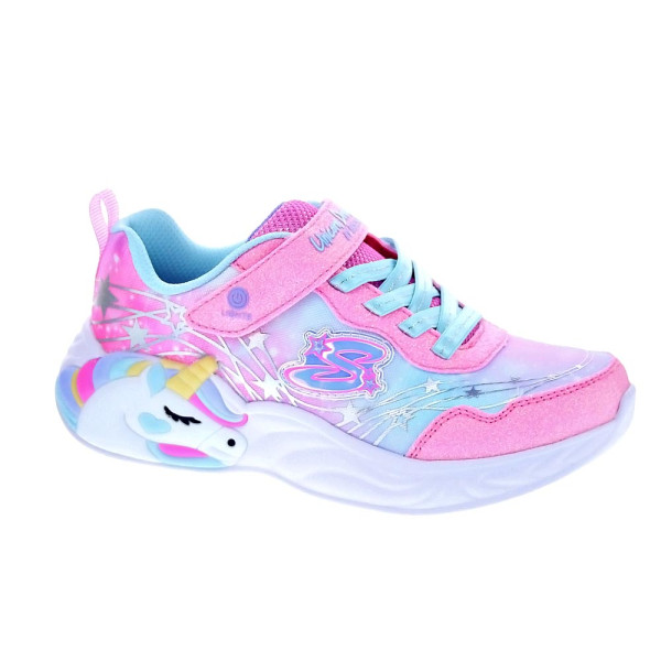 Zapatillas Skechers zapatos Niña modelo Unicorn Drems Rosa Velcro