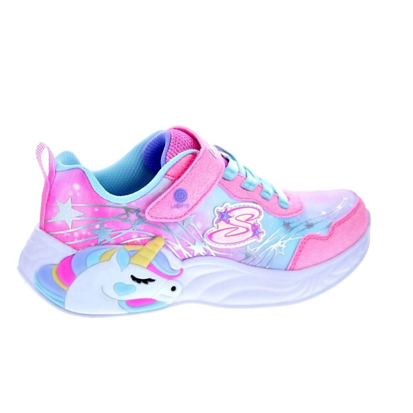 Zapatillas Skechers zapatos Niña modelo Unicorn Drems Rosa Velcro