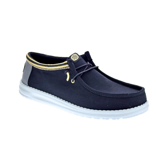 Mocasines Hey Dude zapatos Hombre modelo Wally Letterman Negro Cordón