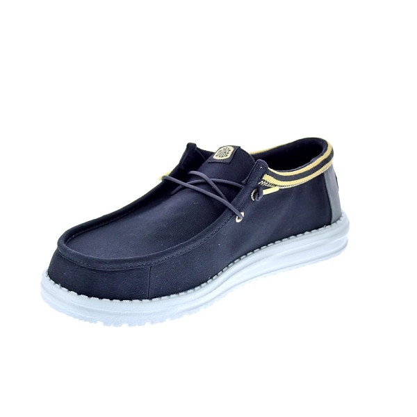 Mocasines Hey Dude zapatos Hombre modelo Wally Letterman Negro Cordón