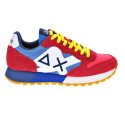 Zapatillas Sun68 AX zapatos Hombre modelo Jaki Bicolor Rojo Cordón