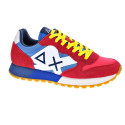 Zapatillas Sun68 AX zapatos Hombre modelo Jaki Bicolor Rojo Cordón