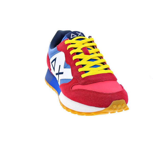 Zapatillas Sun68 AX zapatos Hombre modelo Jaki Bicolor Rojo Cordón