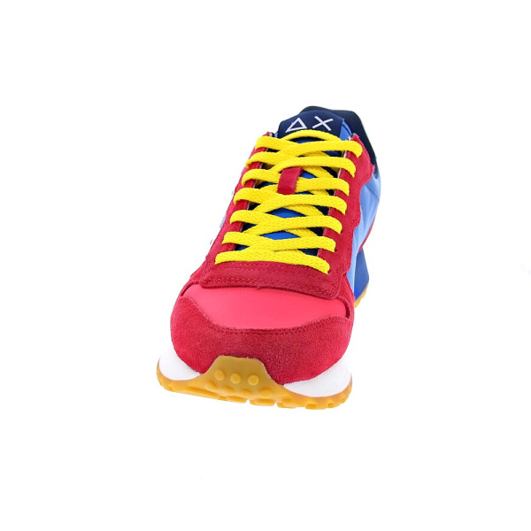Zapatillas Sun68 AX zapatos Hombre modelo Jaki Bicolor Rojo Cordón