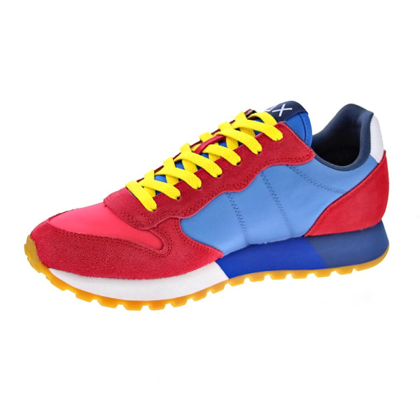 Zapatillas Sun68 AX zapatos Hombre modelo Jaki Bicolor Rojo Cordón