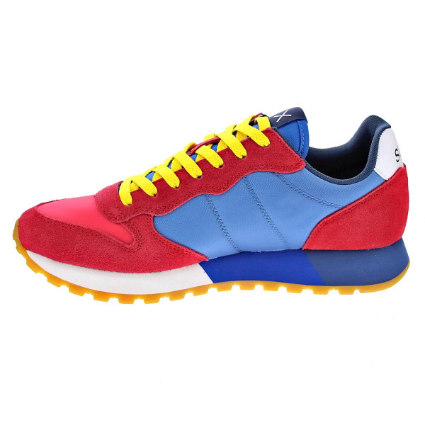 Zapatillas Sun68 AX zapatos Hombre modelo Jaki Bicolor Rojo Cordón