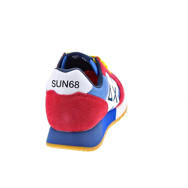 Zapatillas Sun68 AX zapatos Hombre modelo Jaki Bicolor Rojo Cordón