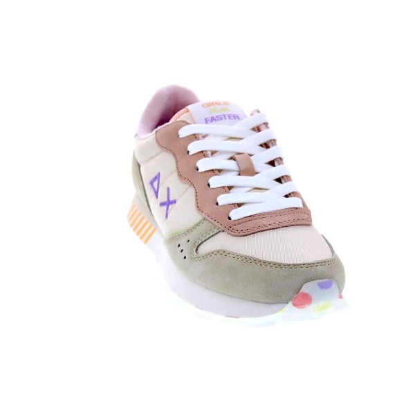 Zapatillas Sun68 AX zapatos Mujer modelo Ally Candy Cane Blanco Cordón