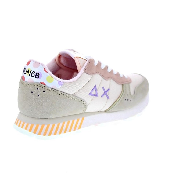 Zapatillas Sun68 AX zapatos Mujer modelo Ally Candy Cane Blanco Cordón