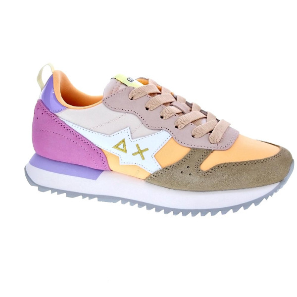 Zapatillas Sun68 AX zapatos Mujer modelo Stargirl Multicolor Naranja Cordón