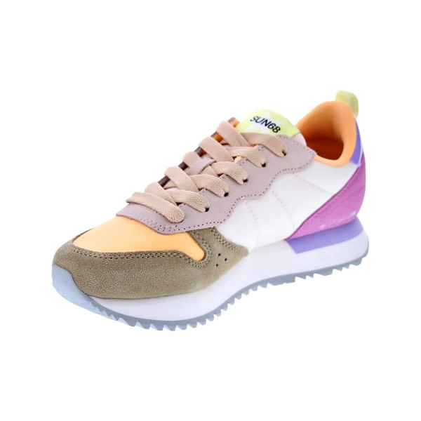 Zapatillas Sun68 AX zapatos Mujer modelo Stargirl Multicolor Naranja Cordón