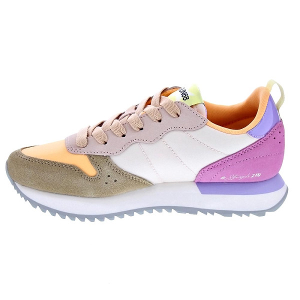 Zapatillas Sun68 AX zapatos Mujer modelo Stargirl Multicolor Naranja Cordón