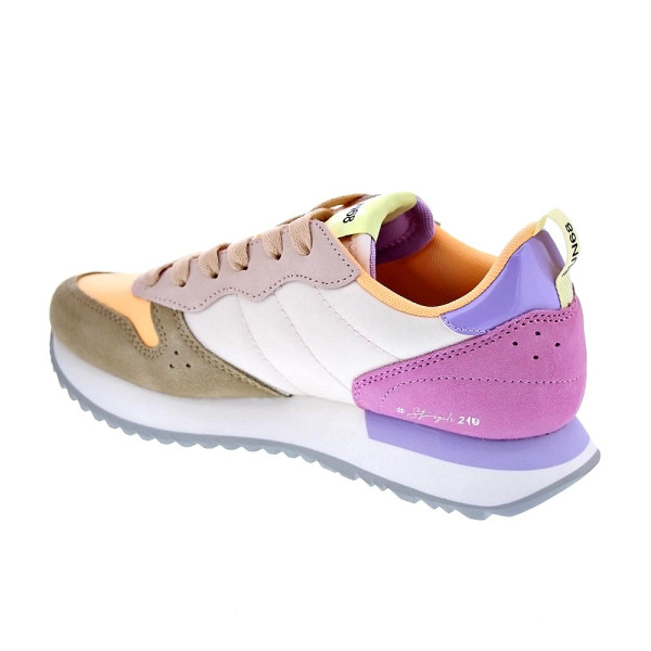 Zapatillas Sun68 AX zapatos Mujer modelo Stargirl Multicolor Naranja Cordón