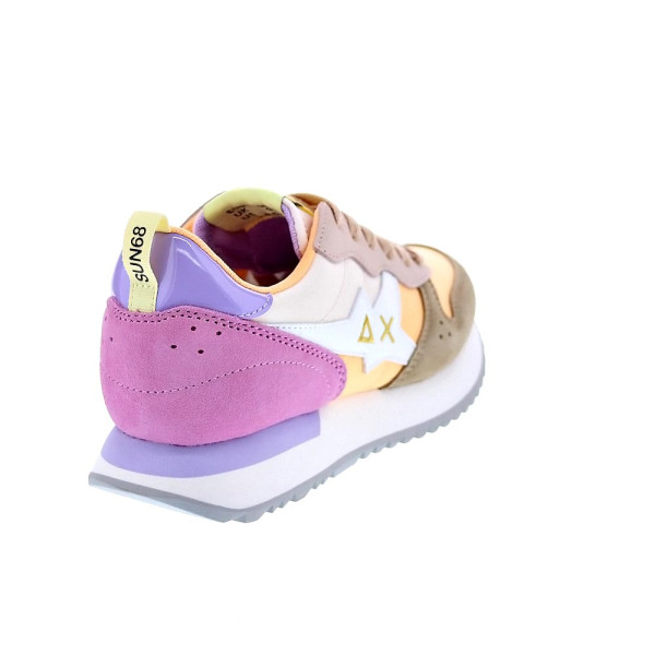 Zapatillas Sun68 AX zapatos Mujer modelo Stargirl Multicolor Naranja Cordón