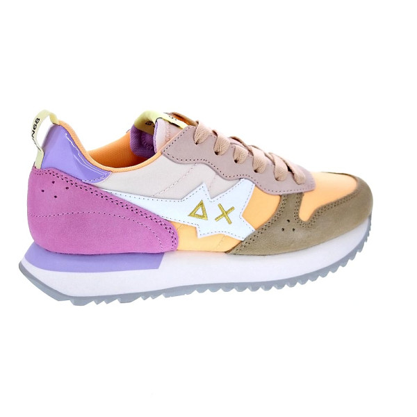 Zapatillas Sun68 AX zapatos Mujer modelo Stargirl Multicolor Naranja Cordón