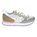 Zapatillas Sun68 AX zapatos Mujer modelo Stargirl Multicolor Blanco Cordón