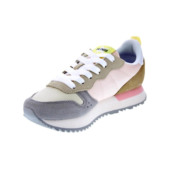 Zapatillas Sun68 AX zapatos Mujer modelo Stargirl Multicolor Blanco Cordón