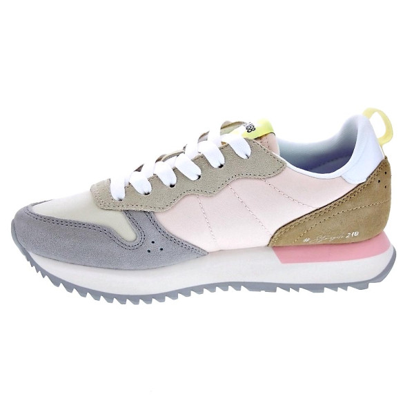 Zapatillas Sun68 AX zapatos Mujer modelo Stargirl Multicolor Blanco Cordón