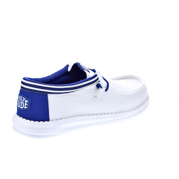 Mocasines Hey Dude zapatos Hombre modelo Wally Letterman Blanco Cordón