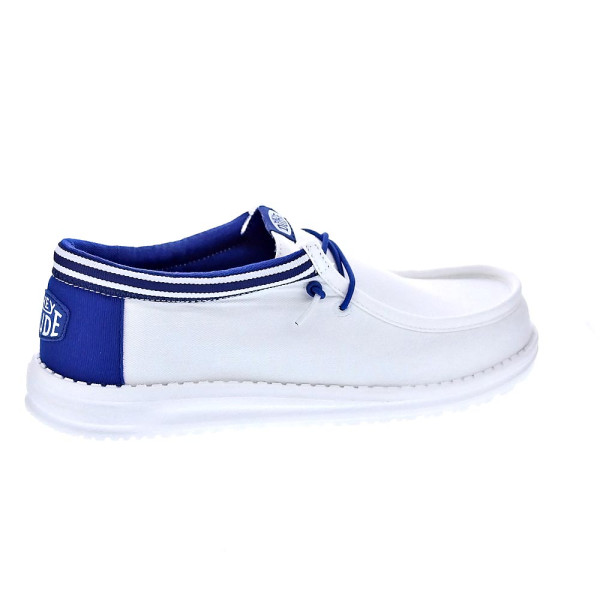 Mocasines Hey Dude zapatos Hombre modelo Wally Letterman Blanco Cordón