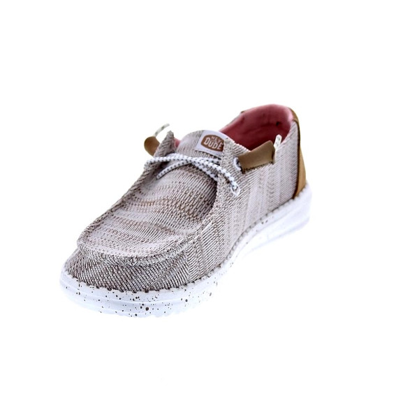 Mocasines Hey Dude zapatos Mujer modelo Wendy Sport Beige Cordón