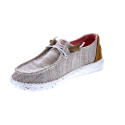 Mocasines Hey Dude zapatos Mujer modelo Wendy Sport Beige Cordón