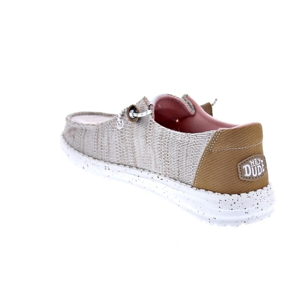 Mocasines Hey Dude zapatos Mujer modelo Wendy Sport Beige Cordón