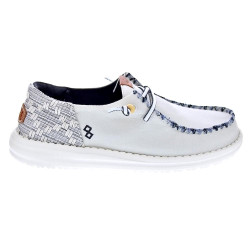 Mocasines Hey Dude zapatos Mujer modelo Wendy Funk Blanco Cordón