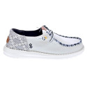 Mocasines Hey Dude zapatos Mujer modelo Wendy Funk Blanco Cordón