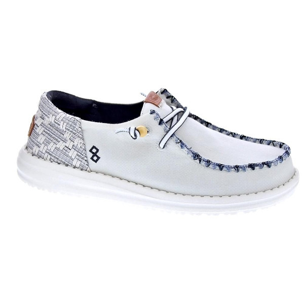 Mocasines Hey Dude zapatos Mujer modelo Wendy Funk Blanco Cordón