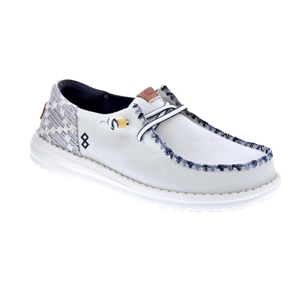 Mocasines Hey Dude zapatos Mujer modelo Wendy Funk Blanco Cordón