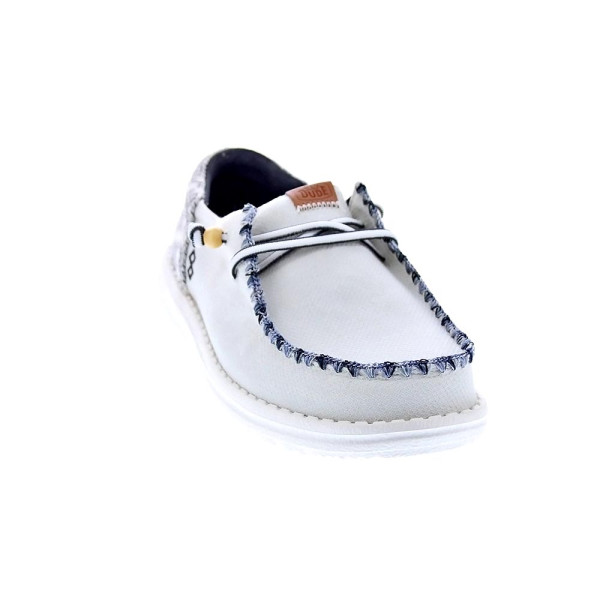 Mocasines Hey Dude zapatos Mujer modelo Wendy Funk Blanco Cordón