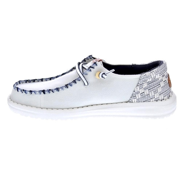 Mocasines Hey Dude zapatos Mujer modelo Wendy Funk Blanco Cordón