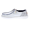 Mocasines Hey Dude zapatos Mujer modelo Wendy Funk Blanco Cordón